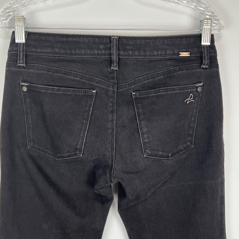DL1961 Angel Skinny Ankle Jeans Mid Rise Onyx Black size 28 - Picture 6 of 12